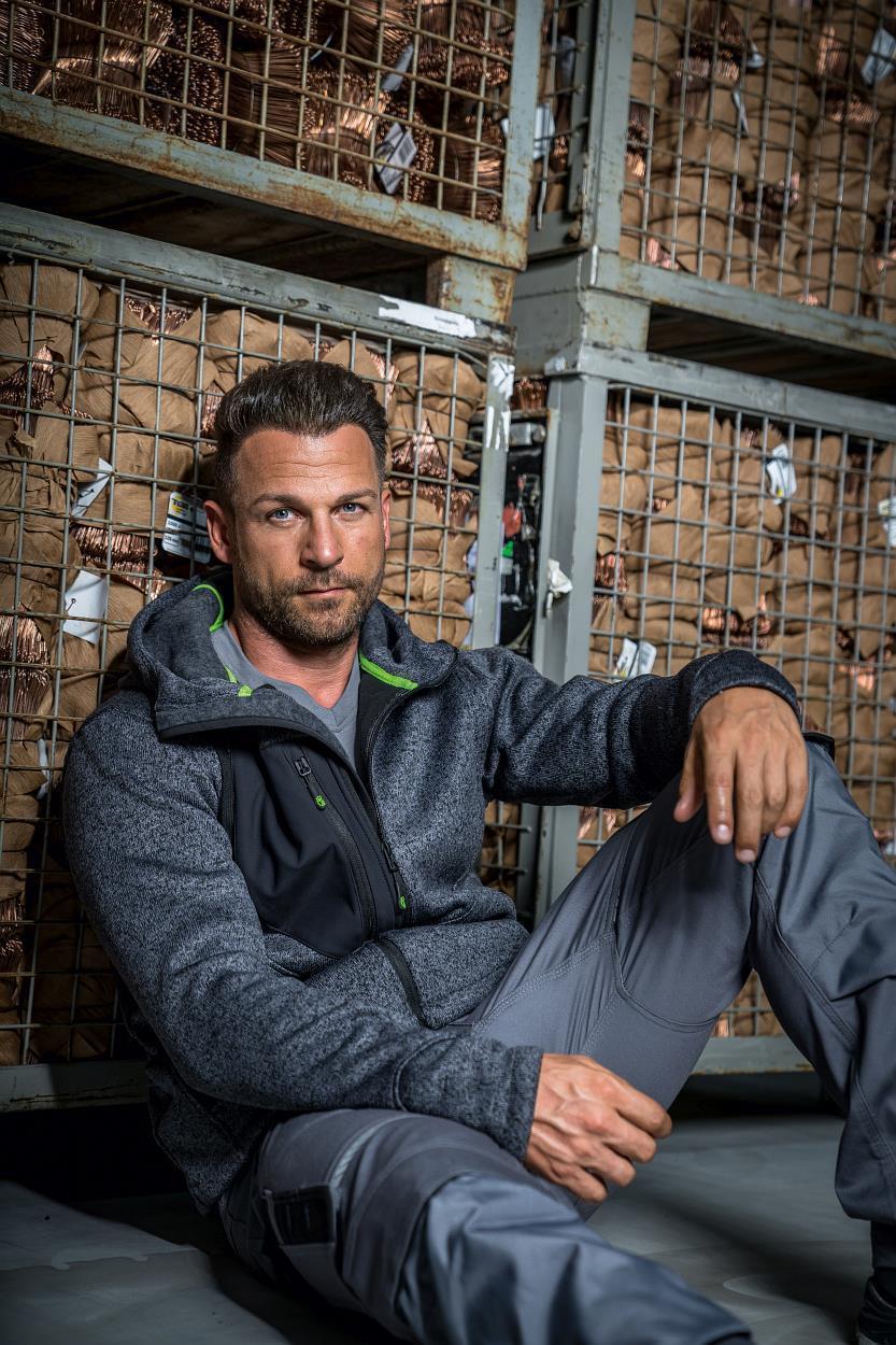 Strickjacke Casual Line Unisex Grau CASTJ, Gr. 2XL von Leibwächter