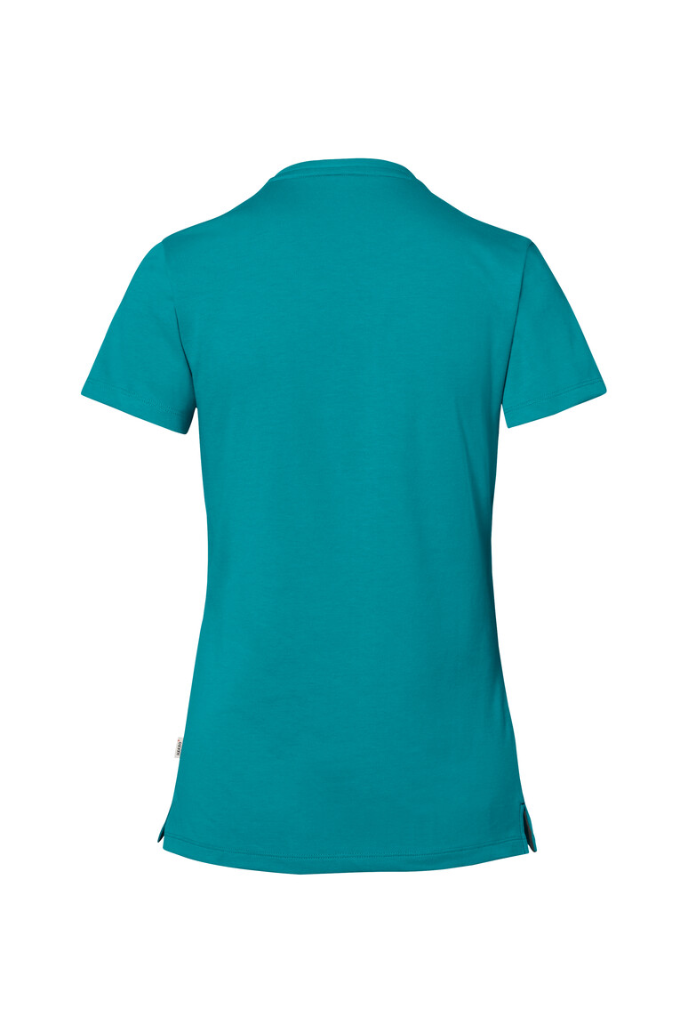 HAKRO 169 COTTON TEC® Damen V-Shirt in smaragd, Größe S