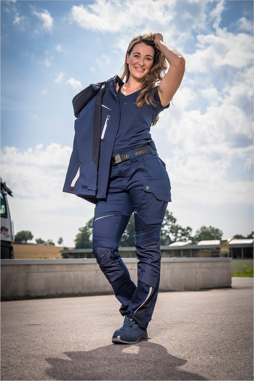 Damen Softshelljacke Flex Line Marine/Schwarz FLXDS, Gr. 52 von Leibwächter