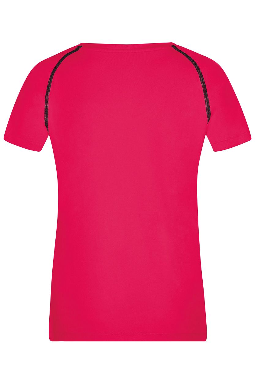 Ladies' Sports T-Shirt "JN495" in Bright-Pink/Titan, Größe 2XL - Daiber