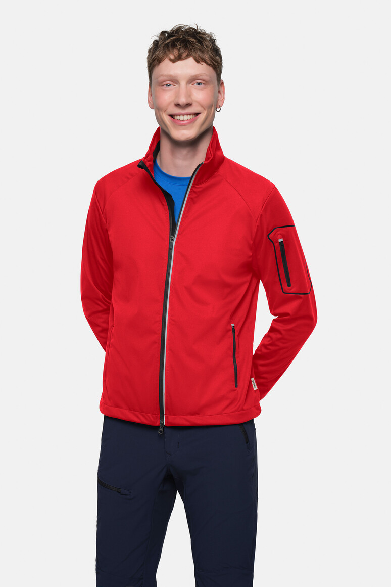 HAKRO 856 Light-Softshelljacke Brantford in Rot, Größe 2XL