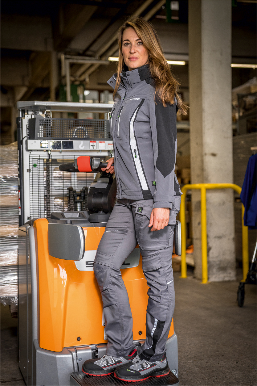 Damen-Bundhose Flex Line Grau/Schwarz FLXDH, Gr. 52 von Leibwächter