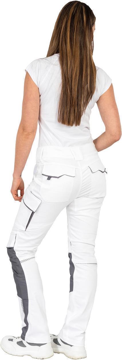 Damen-Bundhose Flex Line Weiß/Grau FLXDH, Gr. 52 von Leibwächter