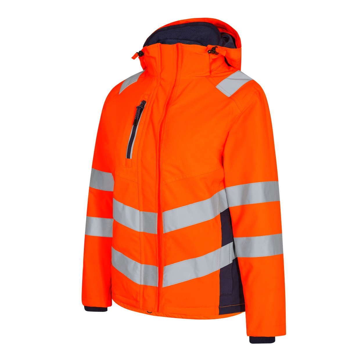 ENGEL Safety Damen Winterjacke in Orange/Blue ink, Größe XS