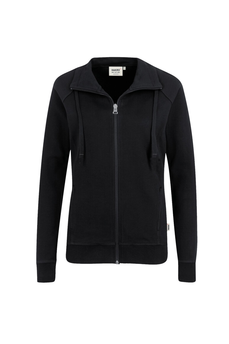 HAKRO 406 Damen Sweatjacke College in Schwarz, Größe 3XL