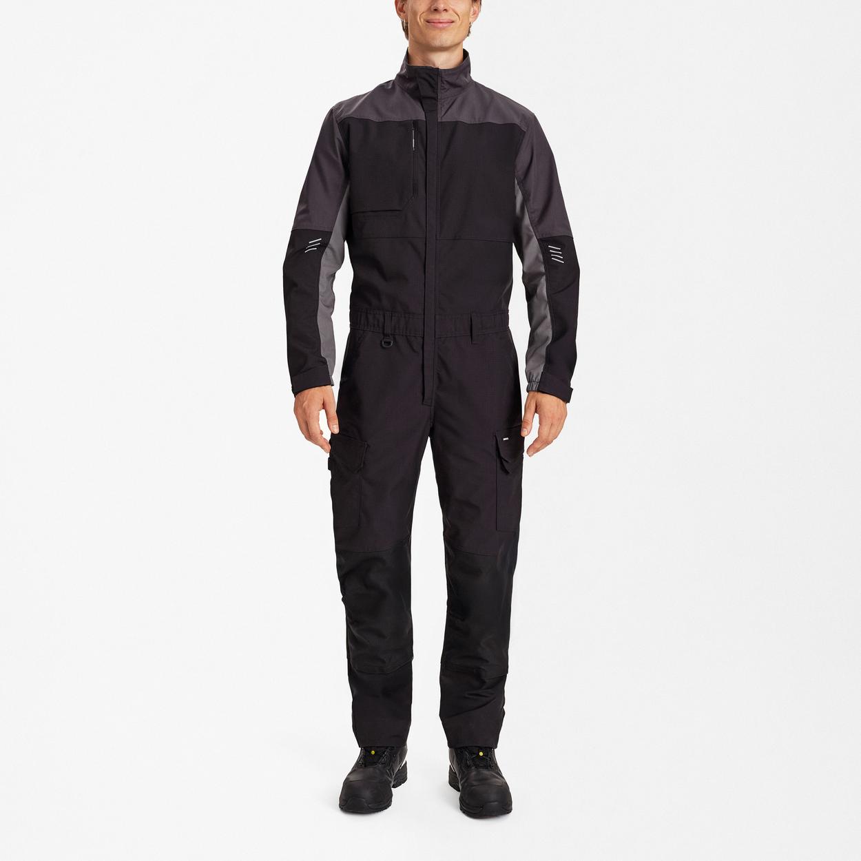 ENGEL Entire Overall mit 2-Wege-Stretch in Schwarz/Anthrazit Grau, Größe XS