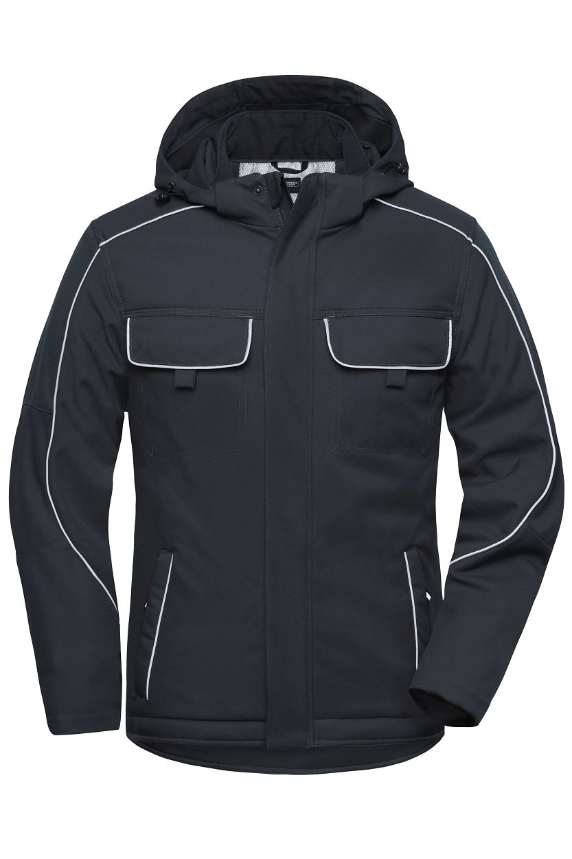 Workwear Softshell Padded Jacket - SOLID - "JN886" in Carbon, Größe 6XL - Daiber