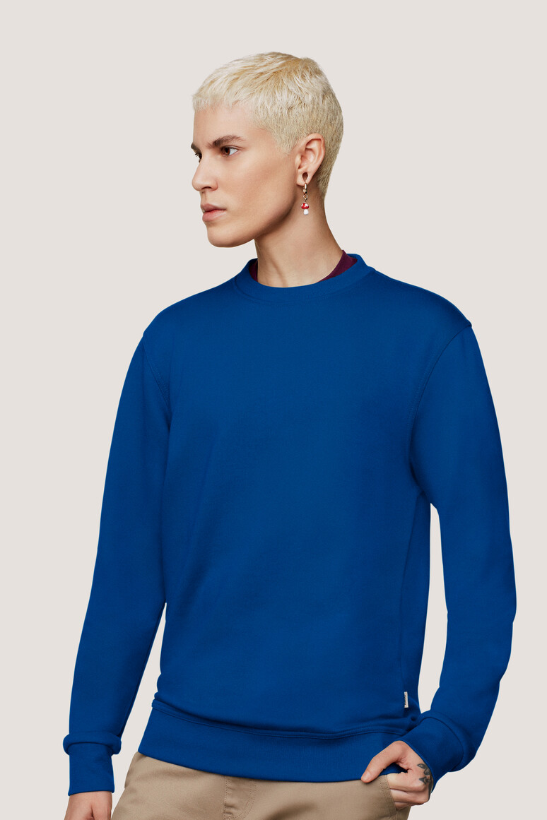 HAKRO 550 Sweatshirt MIKRALINAR® ECO GRS in royalblau, Größe 2XL