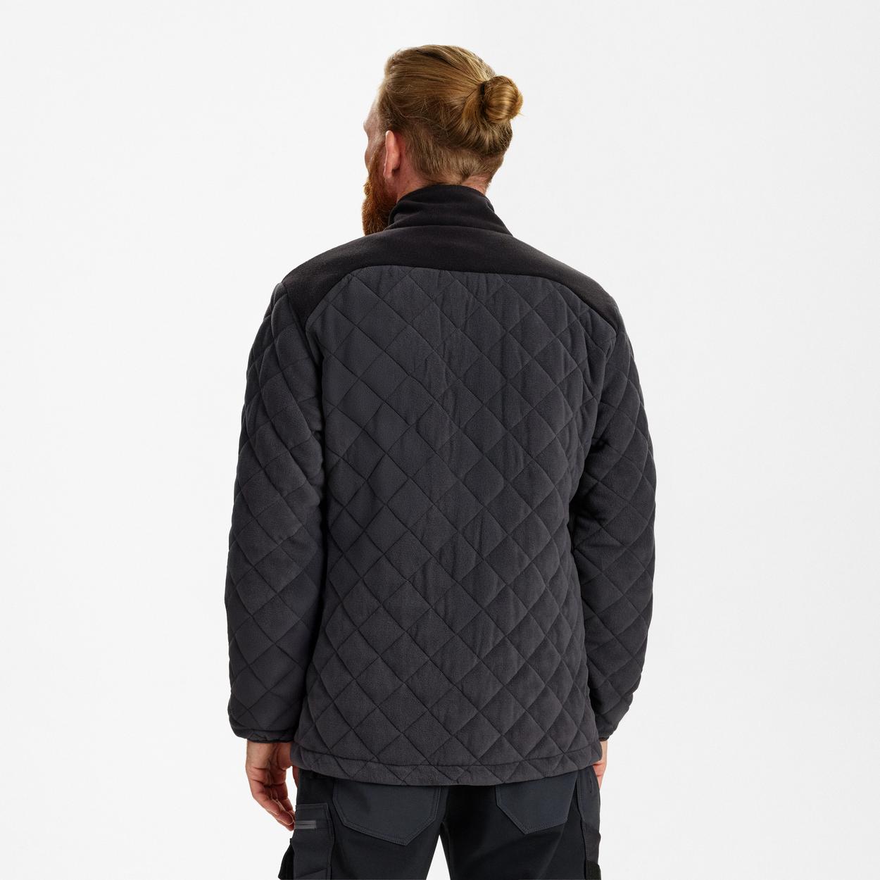 ENGEL Entire Gestepptes-Fleecejacke in Anthrazitgrau/Schwarz, Größe XS