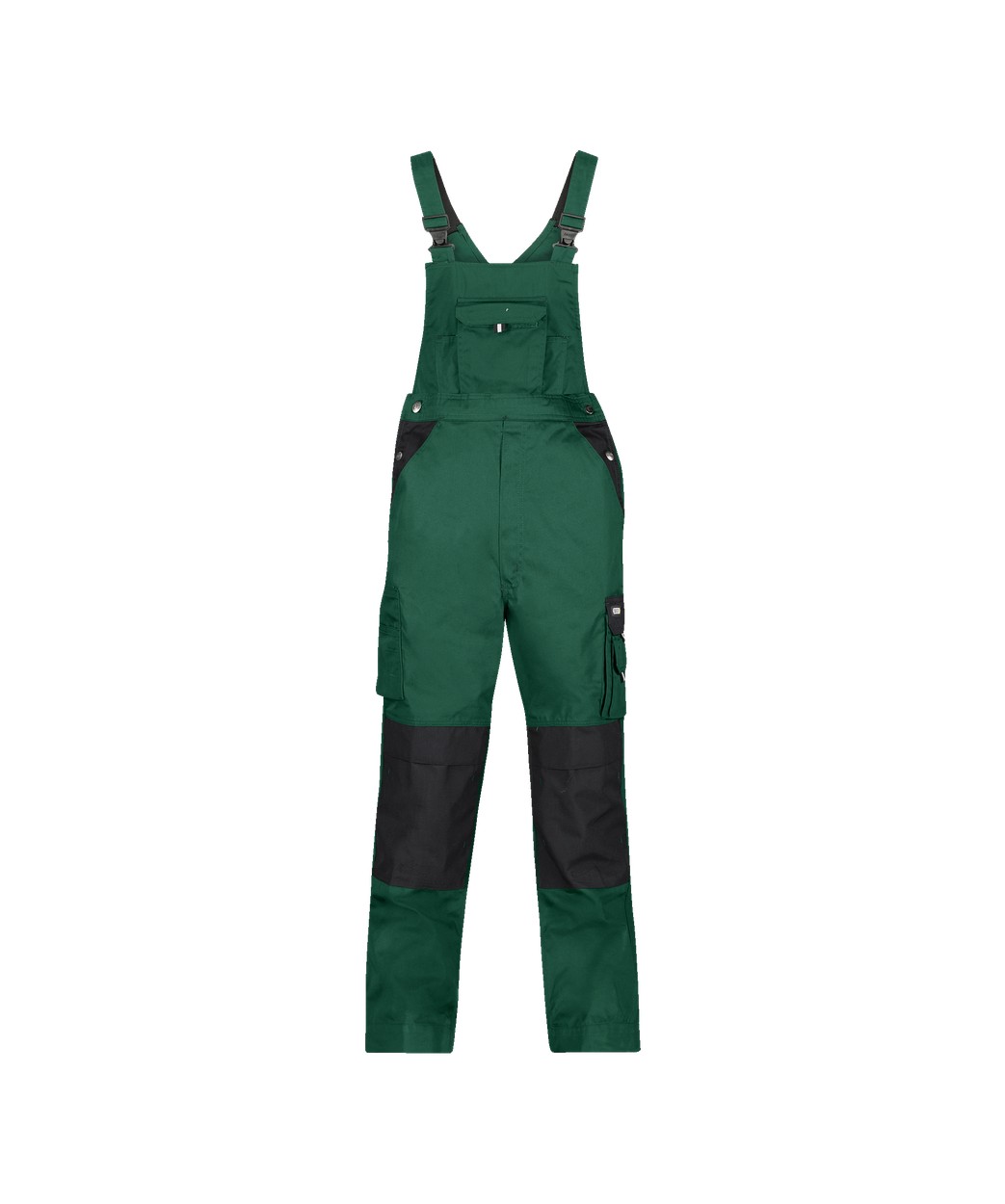 Zweifarbige Arbeitslatzhose mit Kniepolstertaschen "DASSY® Versailles" in FLASCHENGRÜN/SCHWARZ, Größe 58 - langer Schritt PESCO61