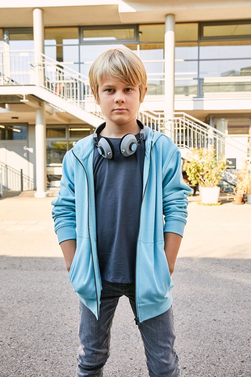 Children's Zip Hoody OCS Blended & RCS "8026K" in Wine, Größe 2XL - Daiber