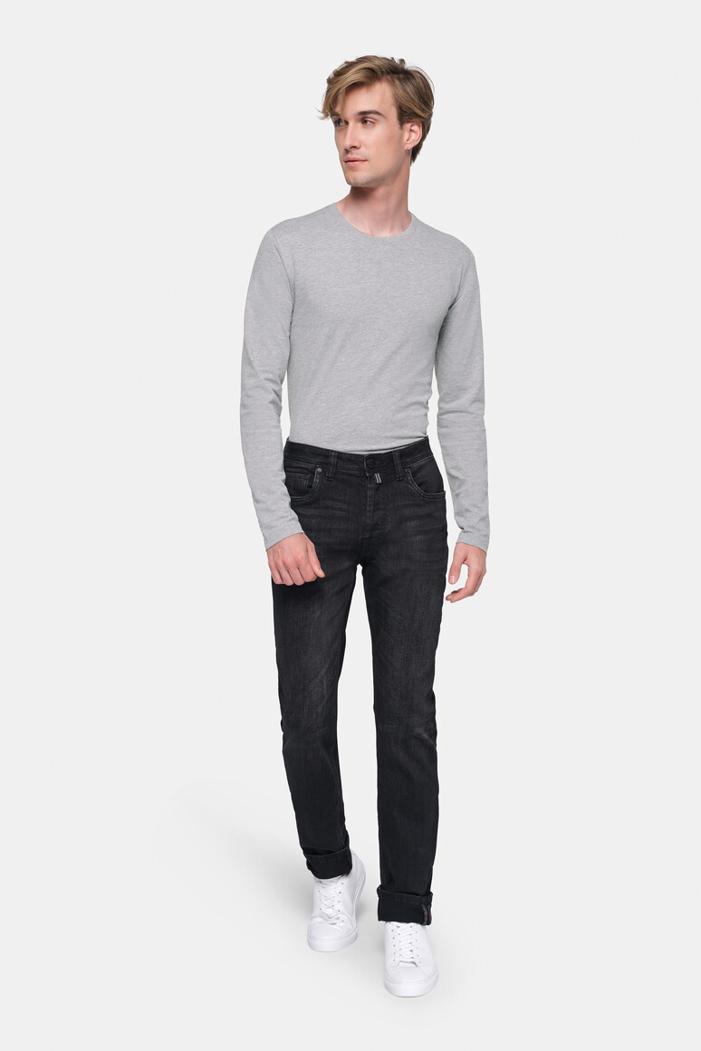 HAKRO 731 5-Pocket-Jeanshose X-Stretch ECO in Schwarz, Größe 6XL