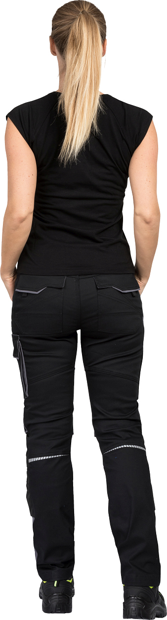 Damen T-Shirt "Lisa" Flex Line Schwarz FLXDT, Gr. 36 von Leibwächter Damen-Bundhose Flex Line Schwarz/Grau FLXDH, Gr. 52 von Leibwächter