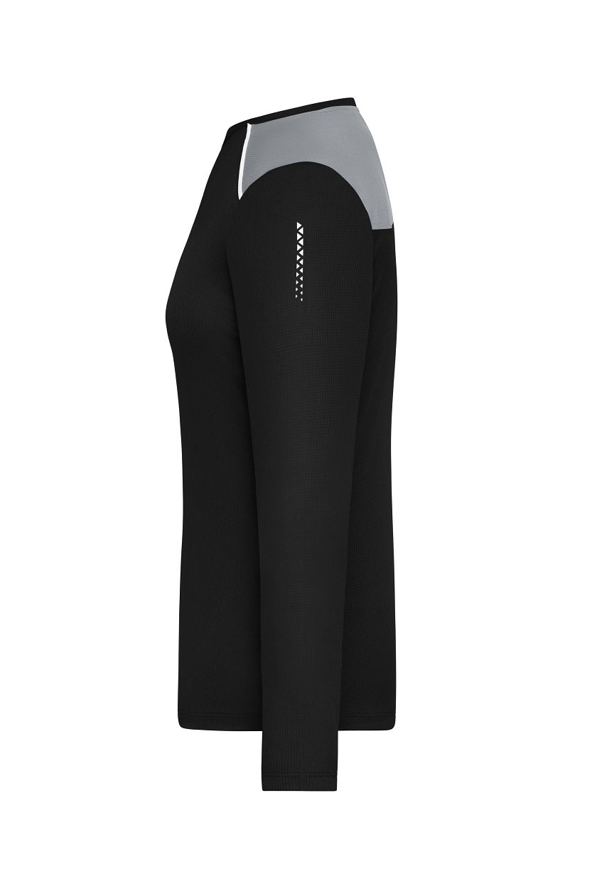 Ladies' Running Shirt Longsleeve GRS "JN1385" in Black, Größe 2XL - Daiber