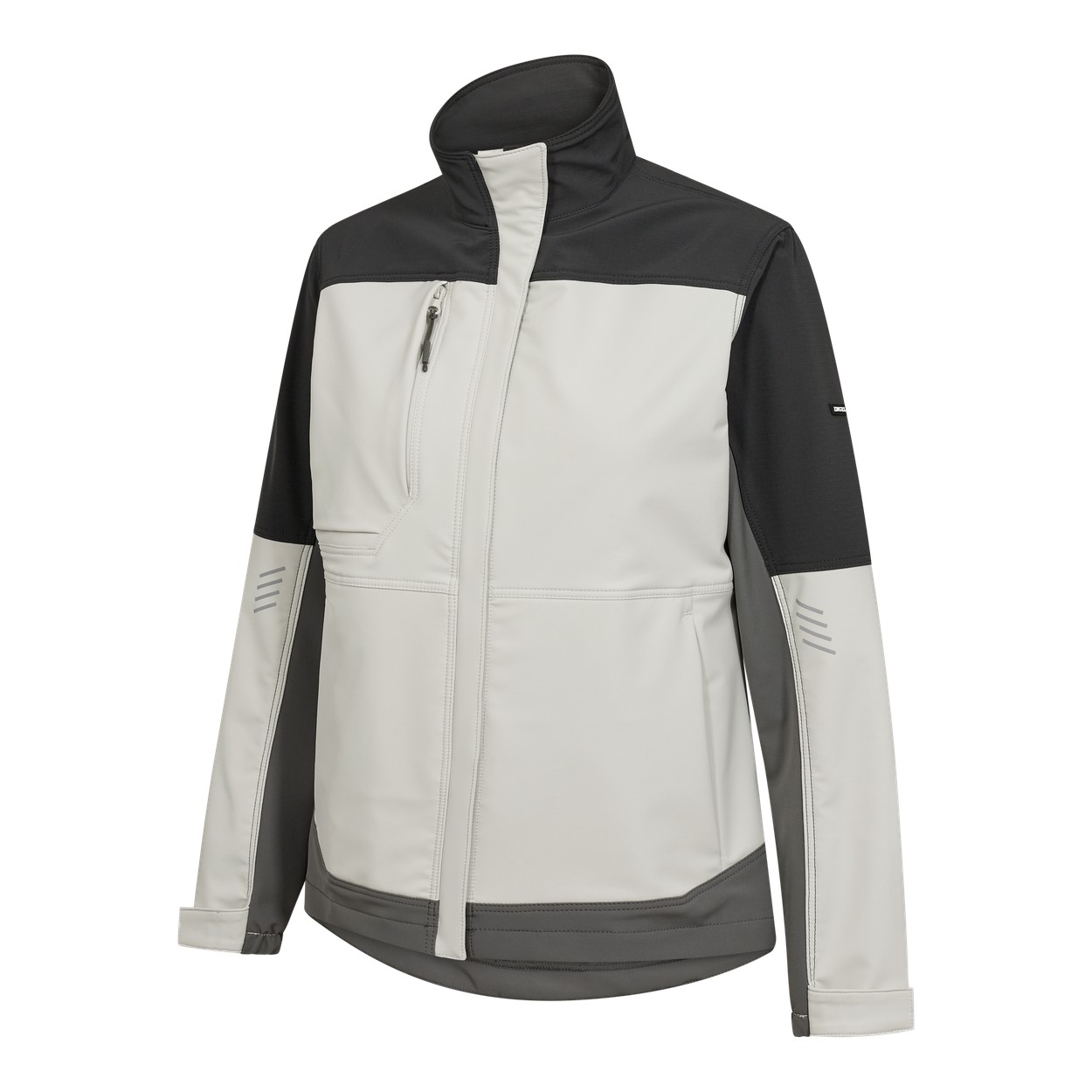 ENGEL Entire Damen Arbeitsjacke mit 4-Wege-Stretch in Bone White / Anthracite Grey, Größe 2XL