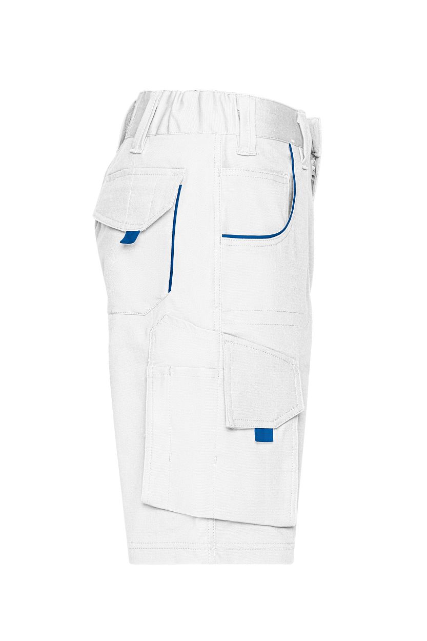 Workwear Bermudas - COLOR - "JN872" in White/Royal, Größe 62 - Daiber