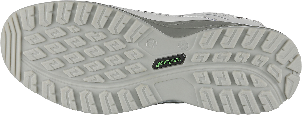 Halbschuh L3595 Lyon in Weiß/Grau, Gr. 47 von Leibwächter