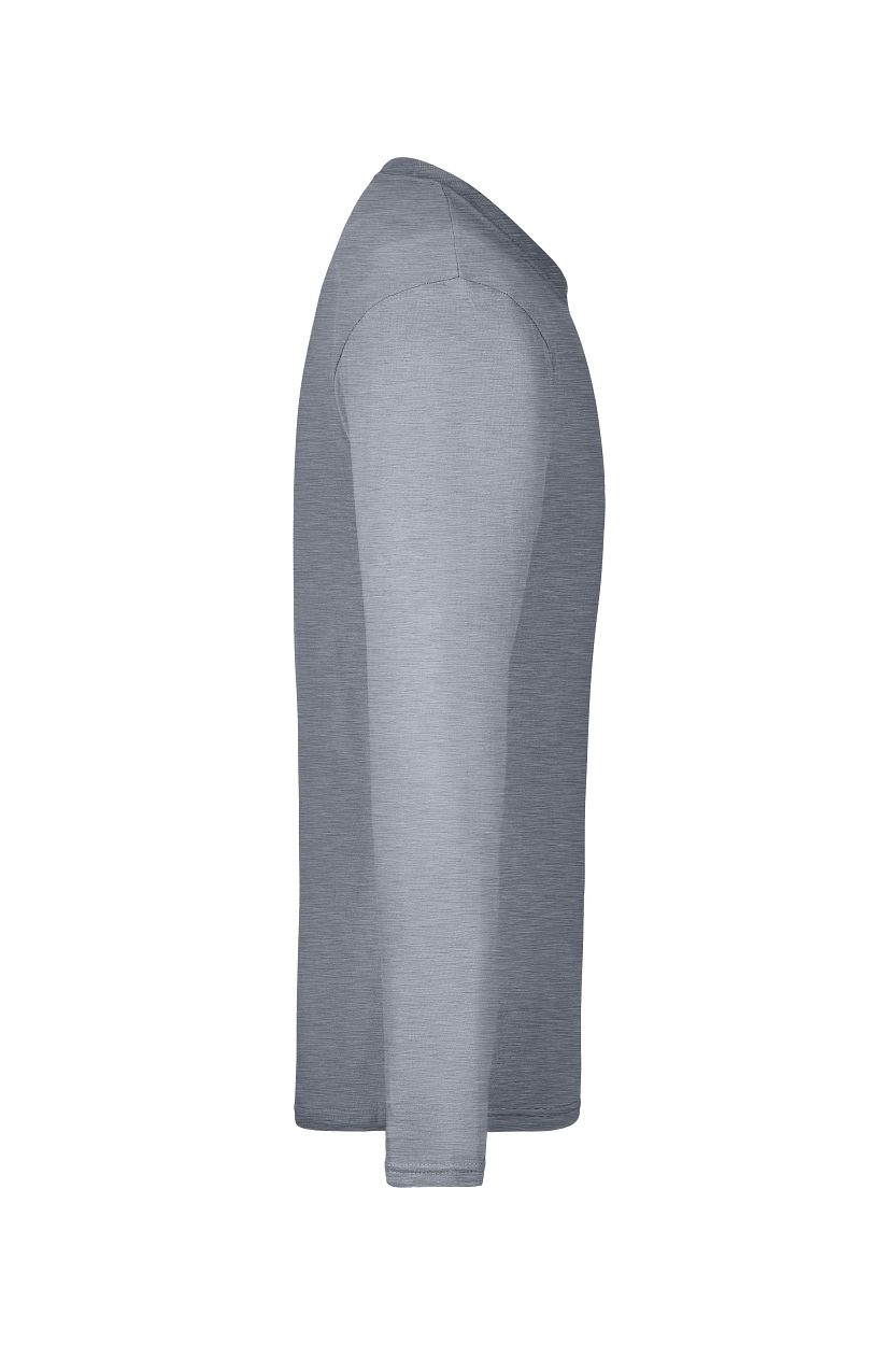 Men's Long-Sleeved Medium "JN913" in Grey-Heather, Größe 3XL - Daiber