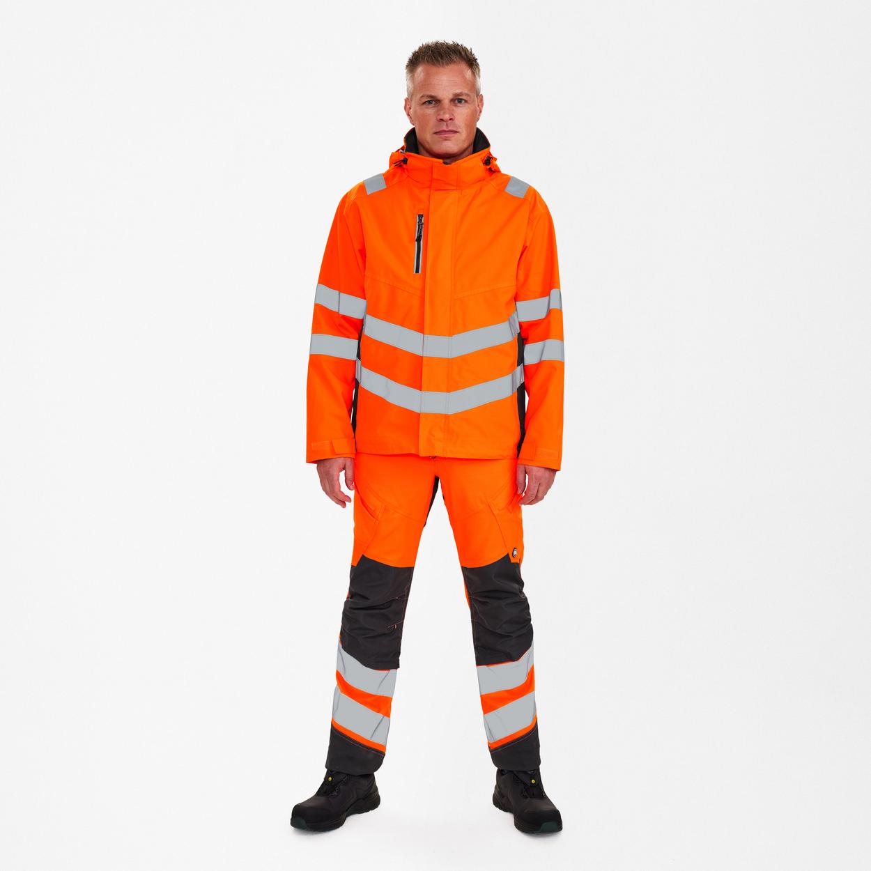 ENGEL Safety Shelljacke in Orange/Anthrazit Grau, Größe XS