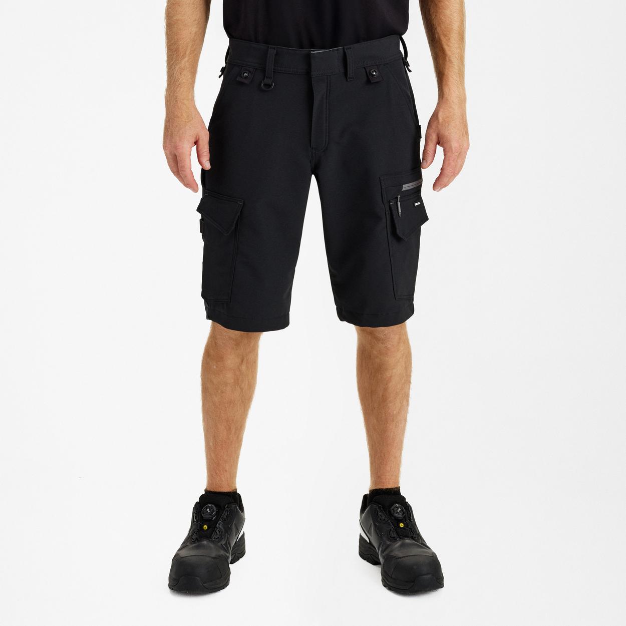 ENGEL Entire Arbeitsshorts mit 4-Wege-Stretch in Schwarz/Anthrazit Grau, Größe 54
