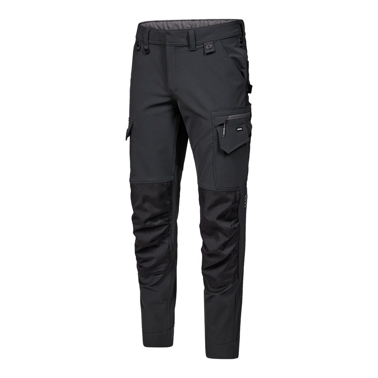 ENGEL Entire Arbeitshose mit 4-Wege-Stretch in Anthrazitgrau/Schwarz, Größe 26