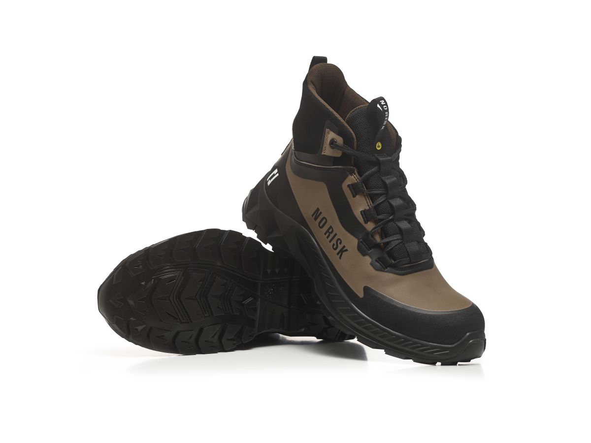 NO RISK Stiefel X-TREME MID STX BROWN in Braun, Größe 39 S3 SRC ESD