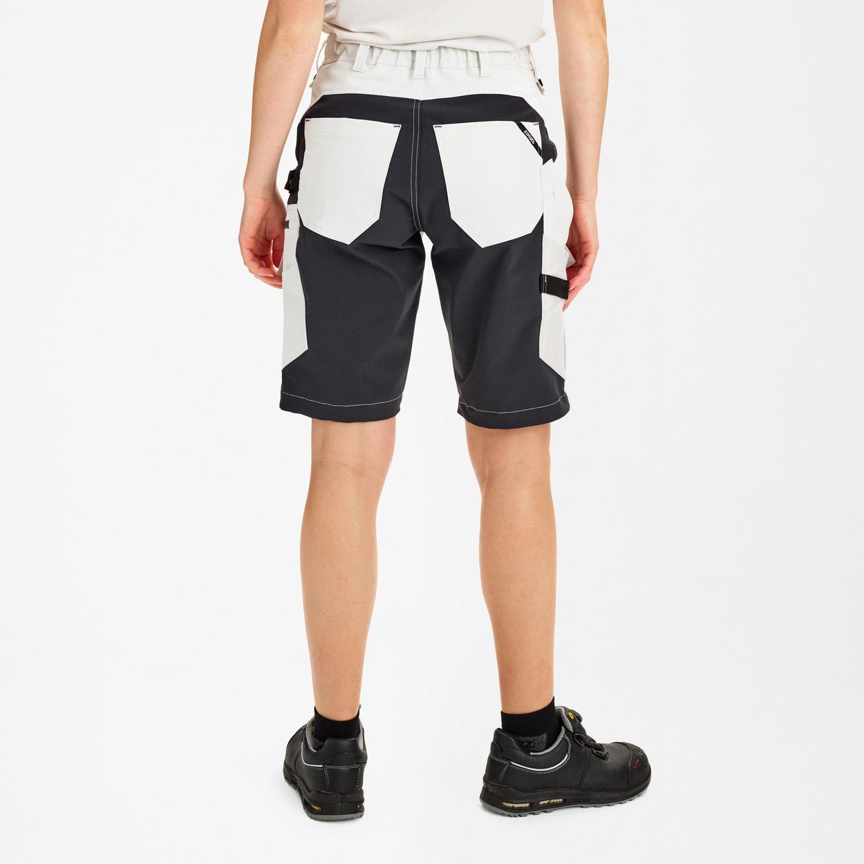 ENGEL Entire Damen Arbeitsshorts mit 4-Wege-Stretch in Bone White / Anthracite Grey, Größe 48