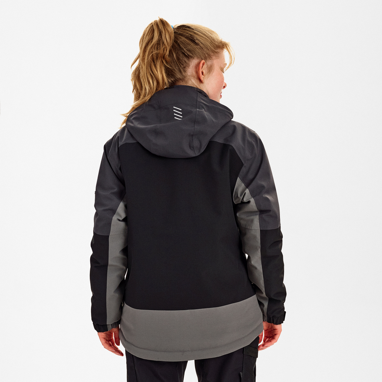 Entire Damen Winterjacke in Schwarz/Anthrazit Grau, Größe XS