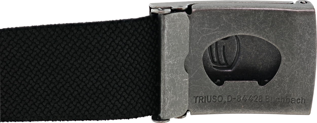 Stretchbandgürtel Schwarz mit Metallkoppel FLEXG70 Länge 90 cm von Leibwächter