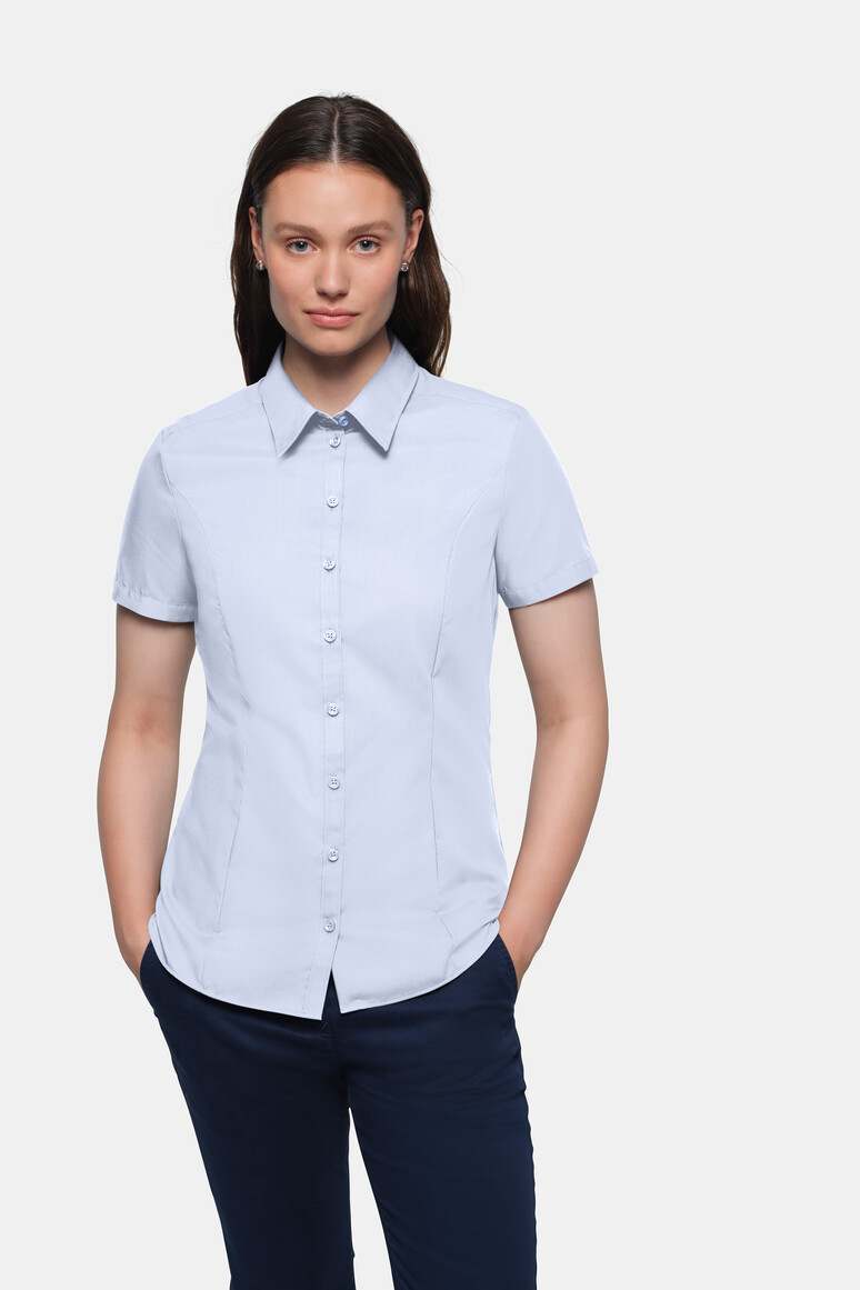 HAKRO 112 1/2-Arm Bluse Business in himmelblau, Größe M HAKRO 112 1/2-Arm Bluse Business in himmelblau, Größe M