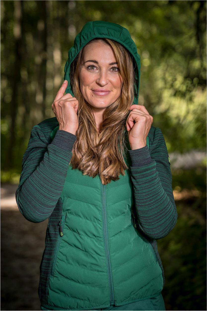 Damen-Hybridjacke CADHYJ01 Casual Line in Grün, Gr. 52 von Leibwächter