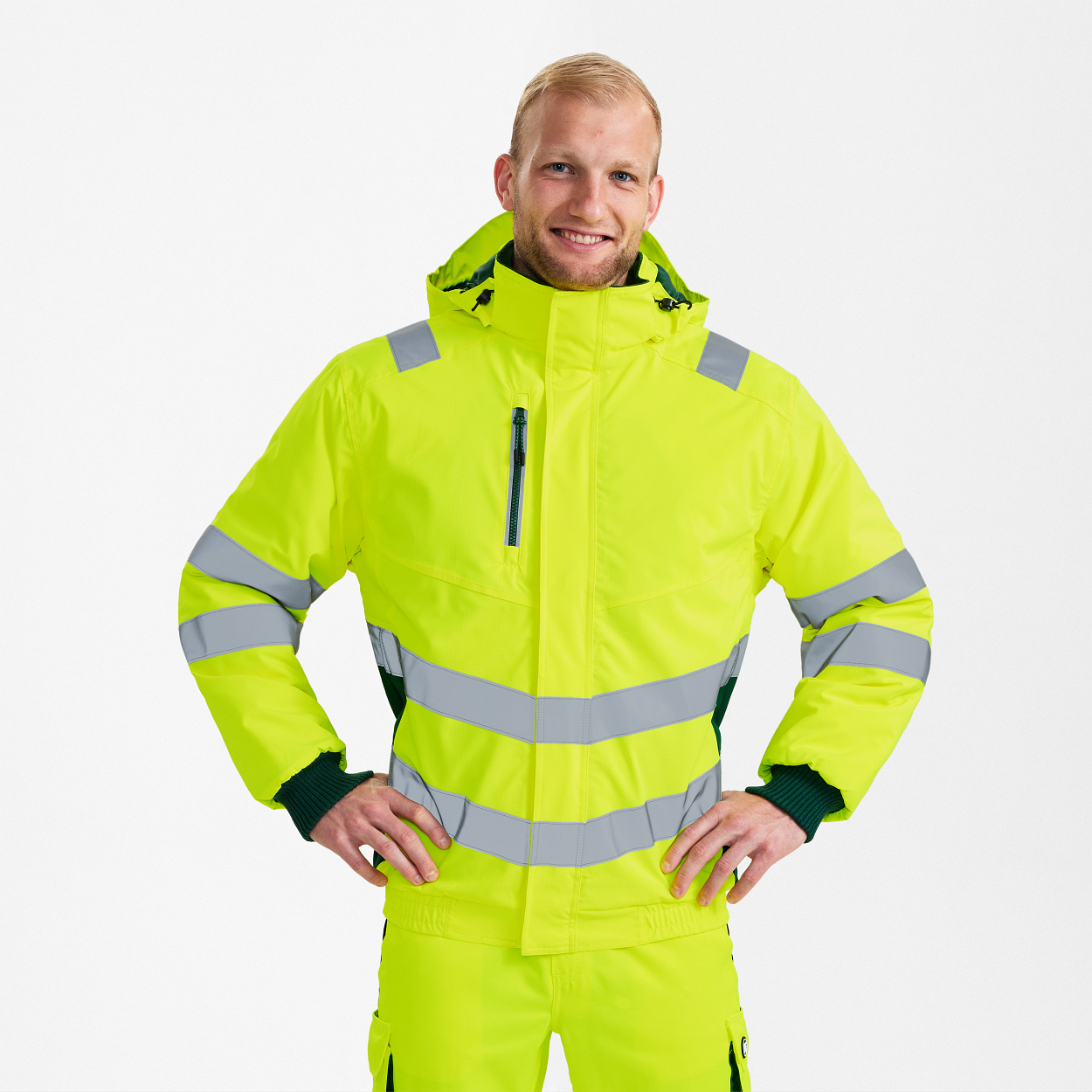 ENGEL Safety Pilotjacke in Gelb/Grün, Größe XS
