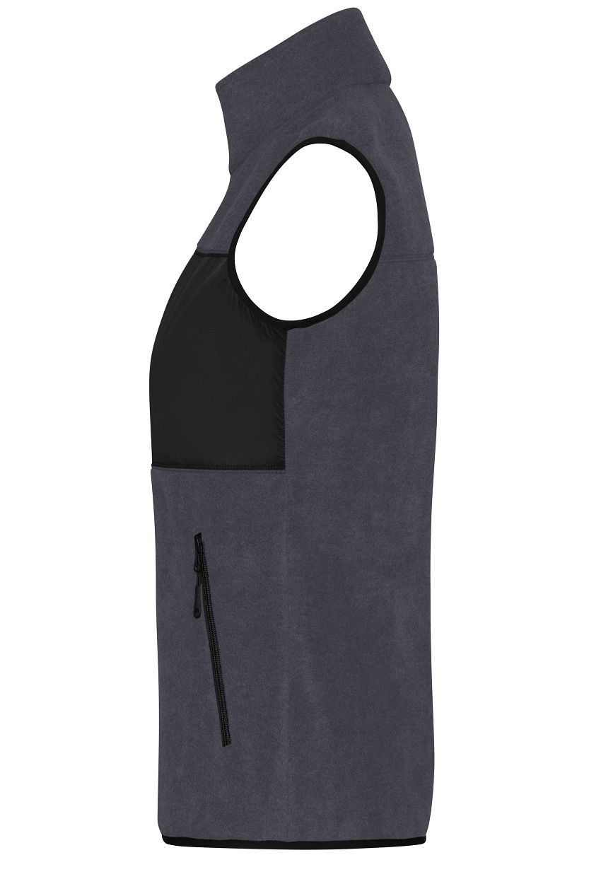 Ladies' Fleece Vest GRS "JN1309" in Carbon/Black, Größe 2XL - Daiber