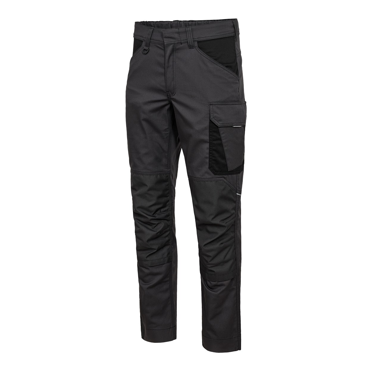 ENGEL Venture Arbeitshosen mit verdeckte Knopfleiste in Anthrazitgrau/Schwarz, Größe 26