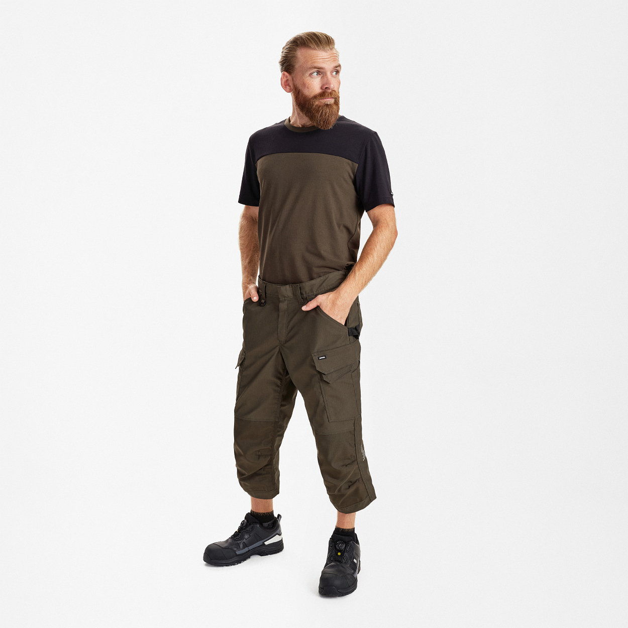 ENGEL Entire 3/4-Hose mit Stretch in Forest Green, Größe 54