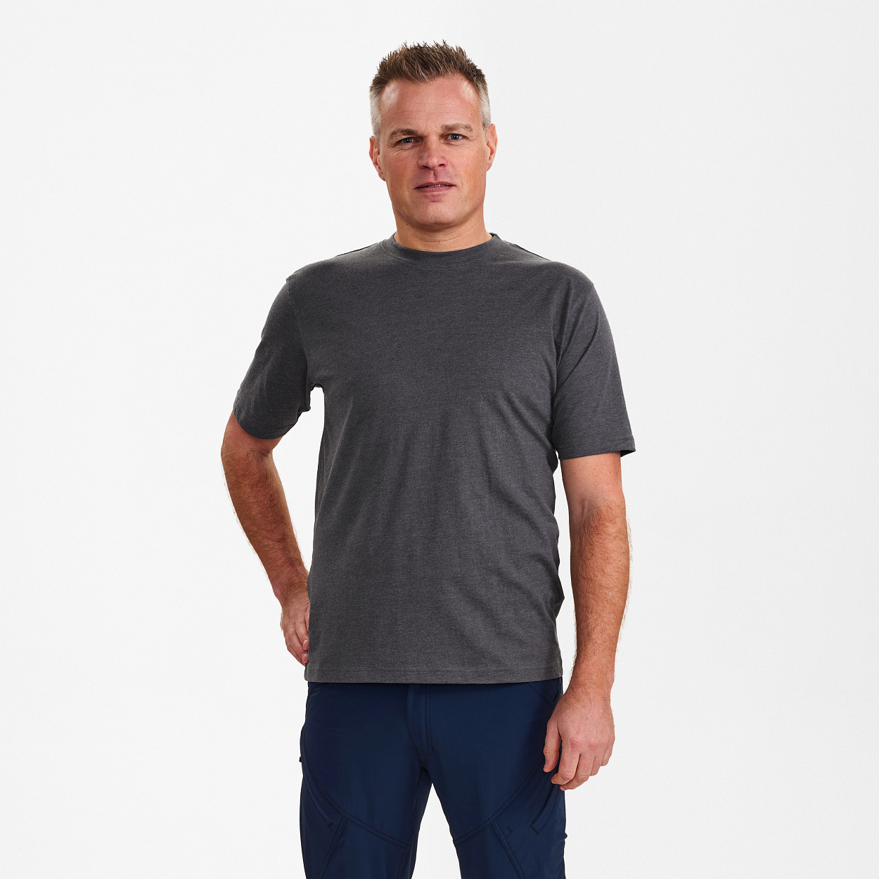 ENGEL Extend T-Shirt in Charcoal Melange, Größe XS