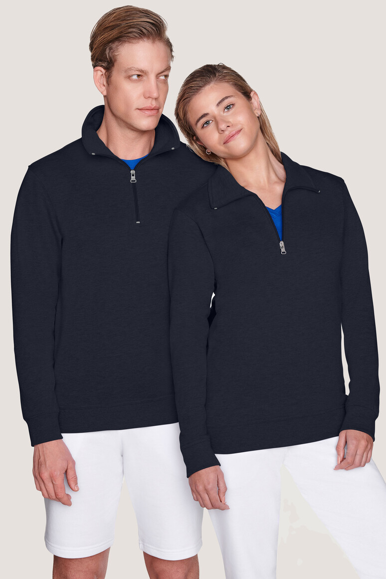 HAKRO 451 Zip-Sweatshirt Premium in tinte, Größe M