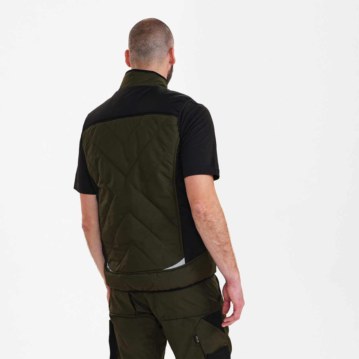 ENGEL Galaxy Stepp-Winterweste in Forest Green/Schwarz, Größe XS