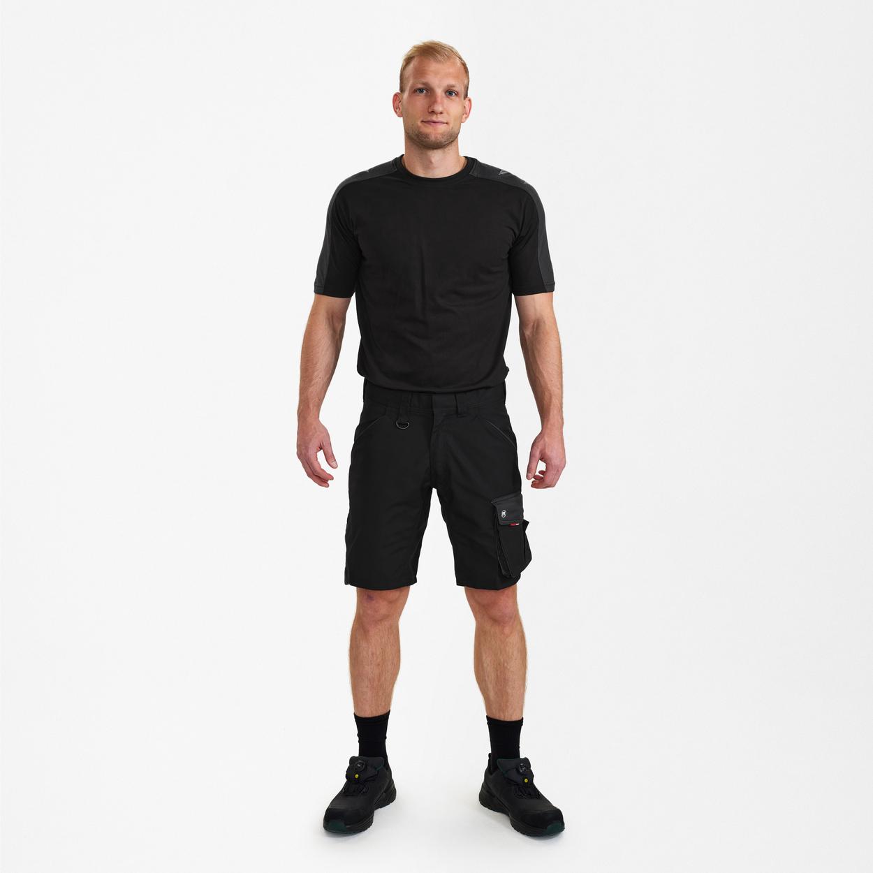 ENGEL Galaxy Arbeitsshorts in Schwarz/Anthrazit Grau, Größe 54