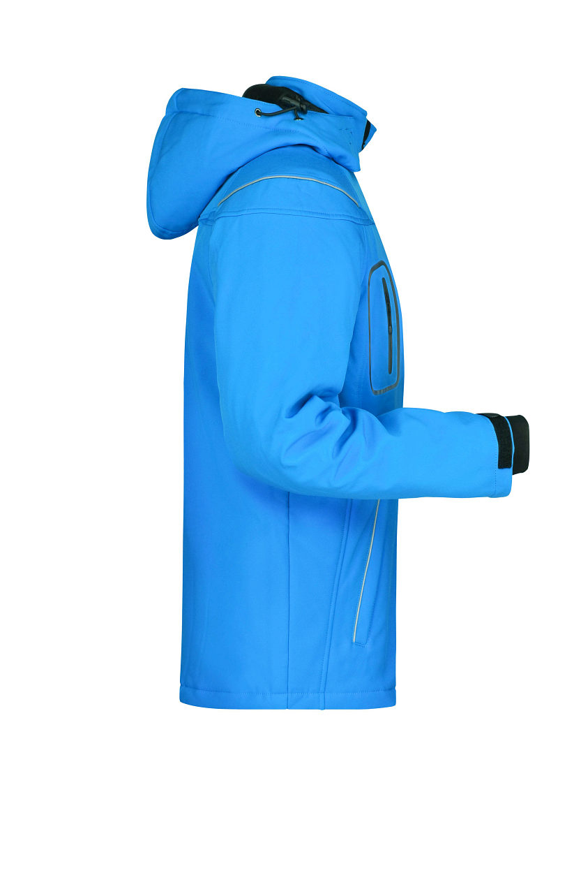 Men’s Winter Softshell Jacket "JN1000" in Aqua, Größe 3XL - Daiber