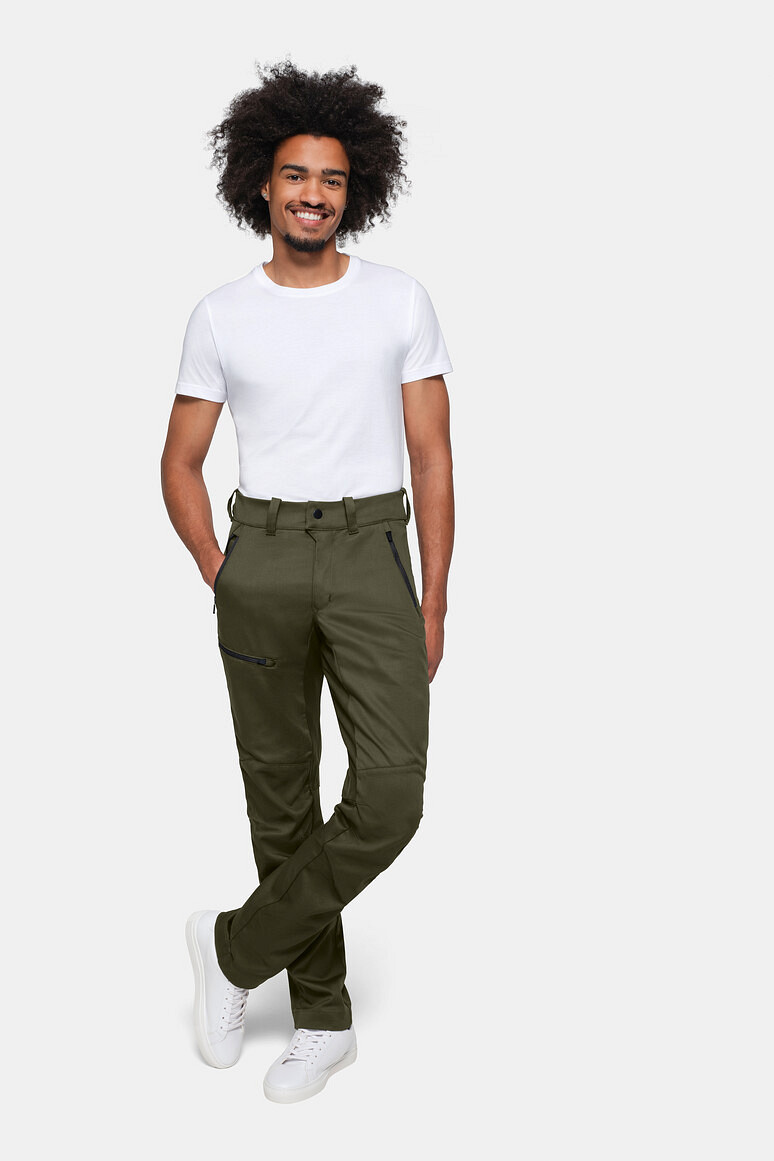 HAKRO 711S Performancehose ECO "kurz" in olive, Größe 6XL