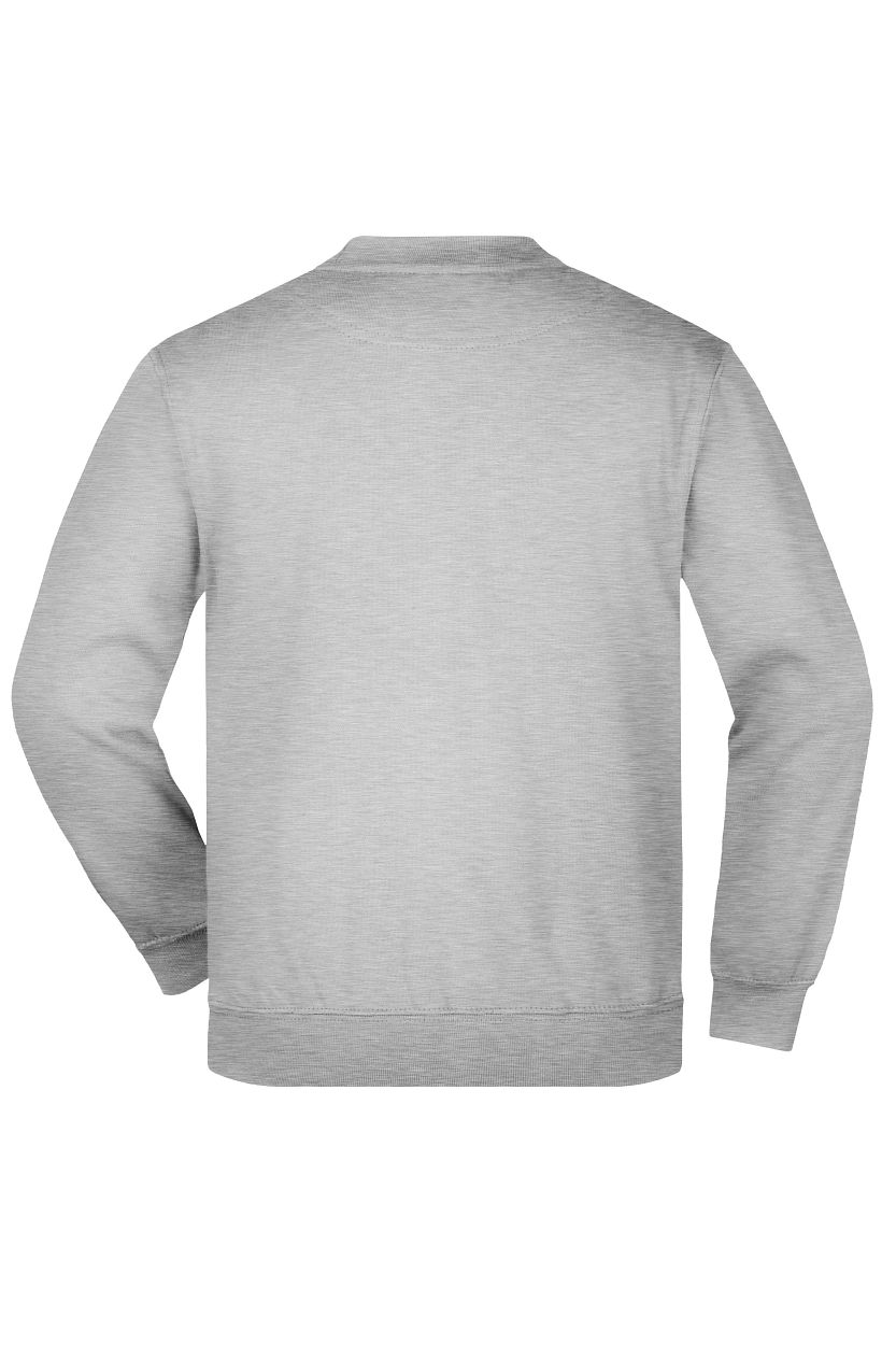 Round-Sweat Heavy Junior "JN040K" in Grey-Heather, Größe 2XL - Daiber