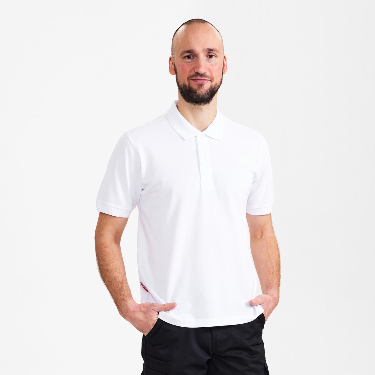 ENGEL Extend Poloshirt in Weiss, Größe 2XL
