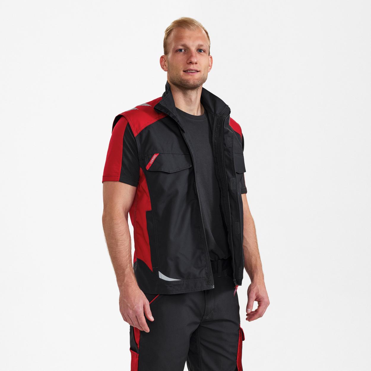 ENGEL Galaxy Serviceweste in Anthrazit Grau/Tomato Red, Größe XS