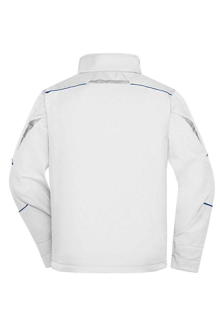 Workwear Softshell Jacket - COLOR - "JN851" in White/Royal, Größe 6XL - Daiber