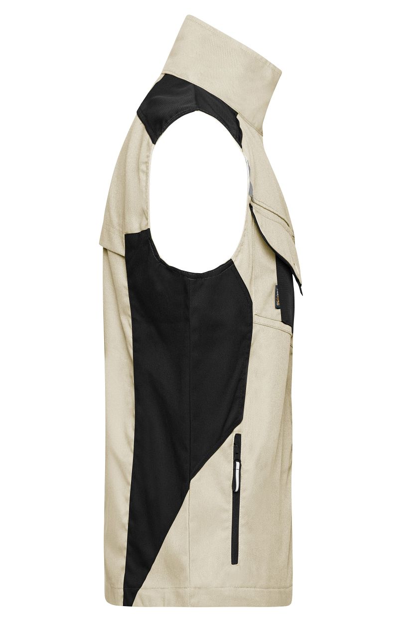 Workwear Vest - STRONG - "JN822" in Stone/Black, Größe 6XL - Daiber