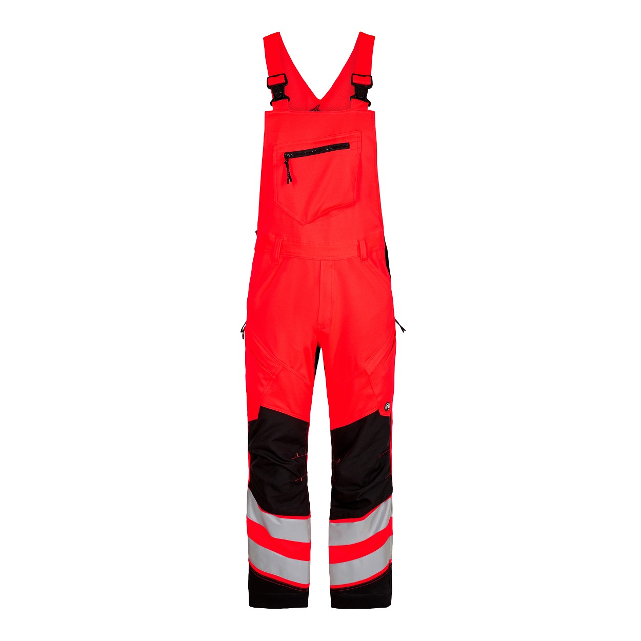 ENGEL Safety Latzhose mit 2-Wege-Stretch in Rot/Schwarz, Größe 26