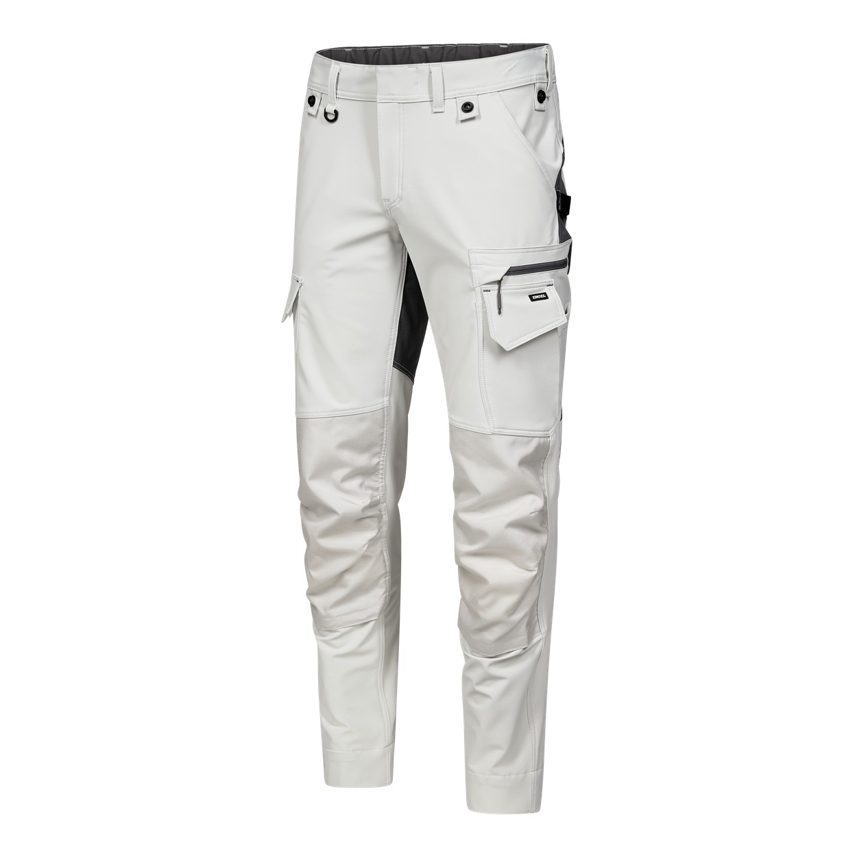 ENGEL Entire Arbeitshose mit 4-Wege-Stretch in Bone White / Anthracite Grey, Größe 26