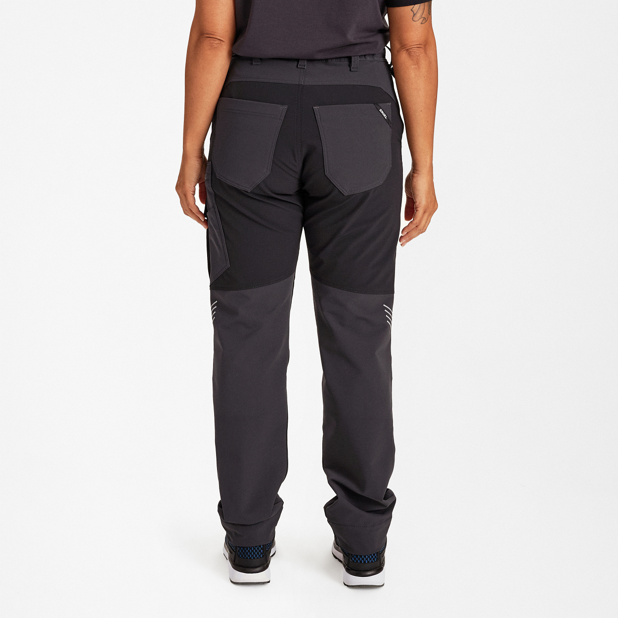 ENGEL Entire Damen Servicehose mit 4-Wege Stretch in Anthrazitgrau/Schwarz, Größe 48