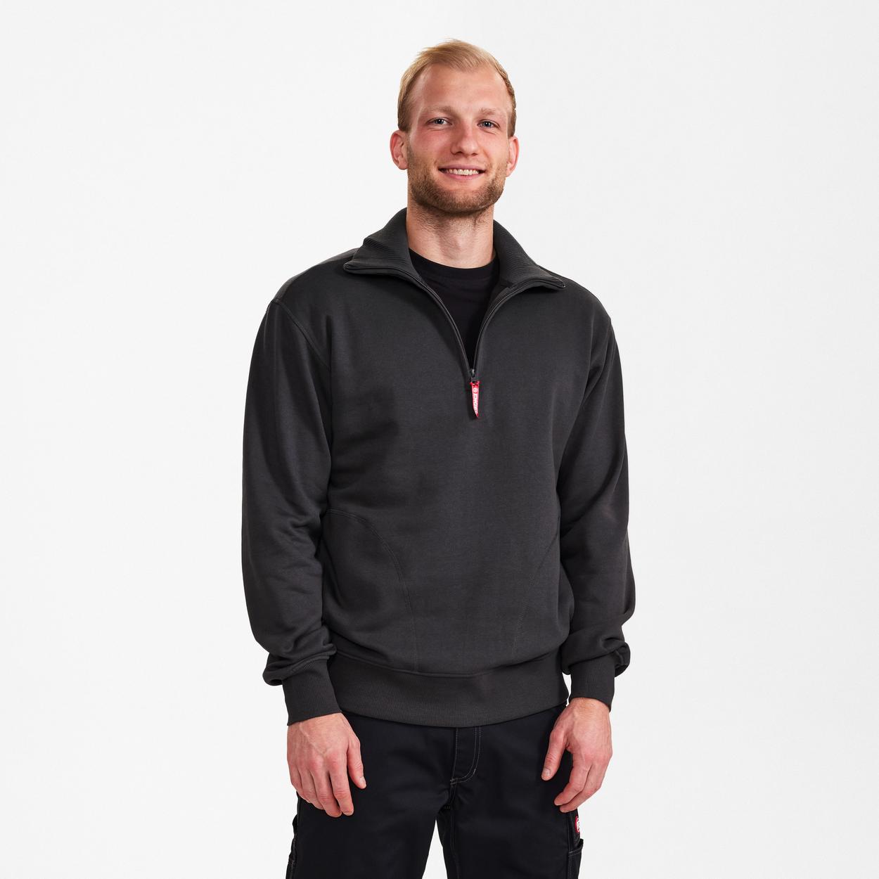 ENGEL Extend Sweatshirt mit hohem Kragen in Anthrazit Grau, Größe XS